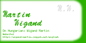 martin wigand business card